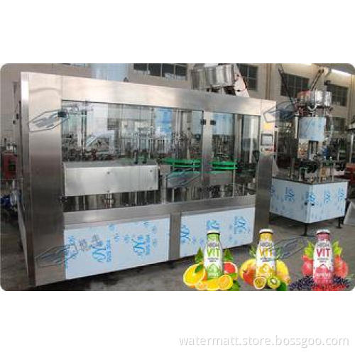 Glass Bottle Filler Machine Automatic Juice / Tea Bottling